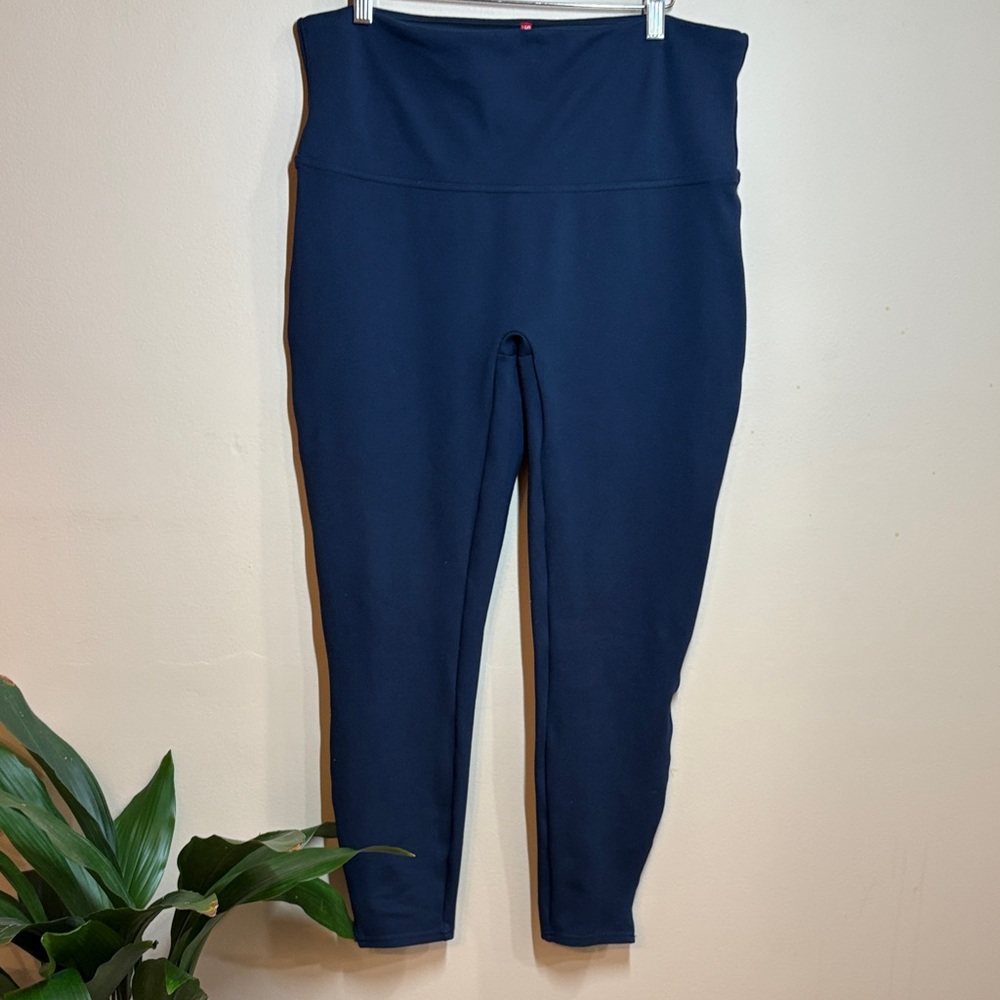 SPANX Navy Leggings 7/8 Length, XL